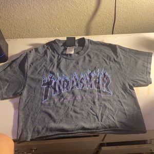 thrasher, small, and don’t wear it.